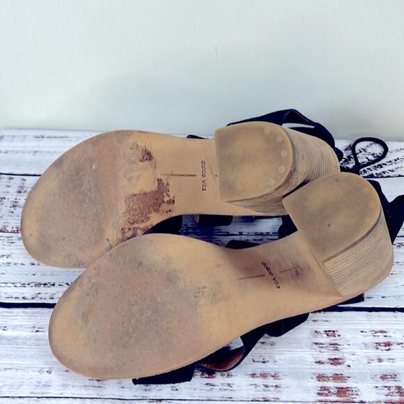 Dolce Vita Lyndon Lace Up Suede Block Heel Sandals size 9.5 - Picture 12 of 14